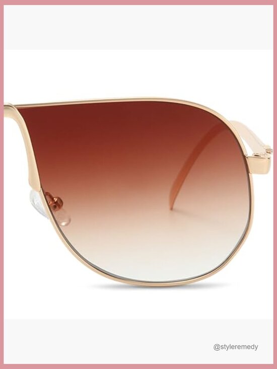 Retro 70s Oversized Aviator Sunglasses Metal Frame UV400 Protection main image 5